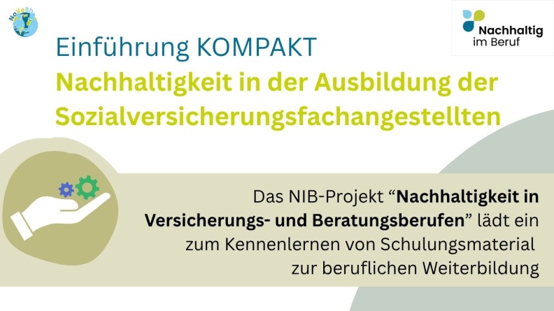 Nachhaltigkeit in der Ausbildung: Webinar zu neuem Schulungsmaterial 