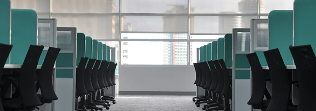 Menschenleere Bürofläche