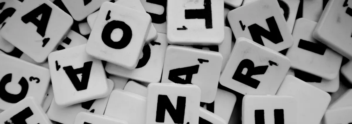 Buchstaben von Brettspiel